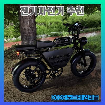 1.노르테 전기 자전거 자토바이 전동 스쿠터 팻바이크 MTB 배달용 출퇴근용, S1 럭셔리, 스틸_이미지(imge)입니다.